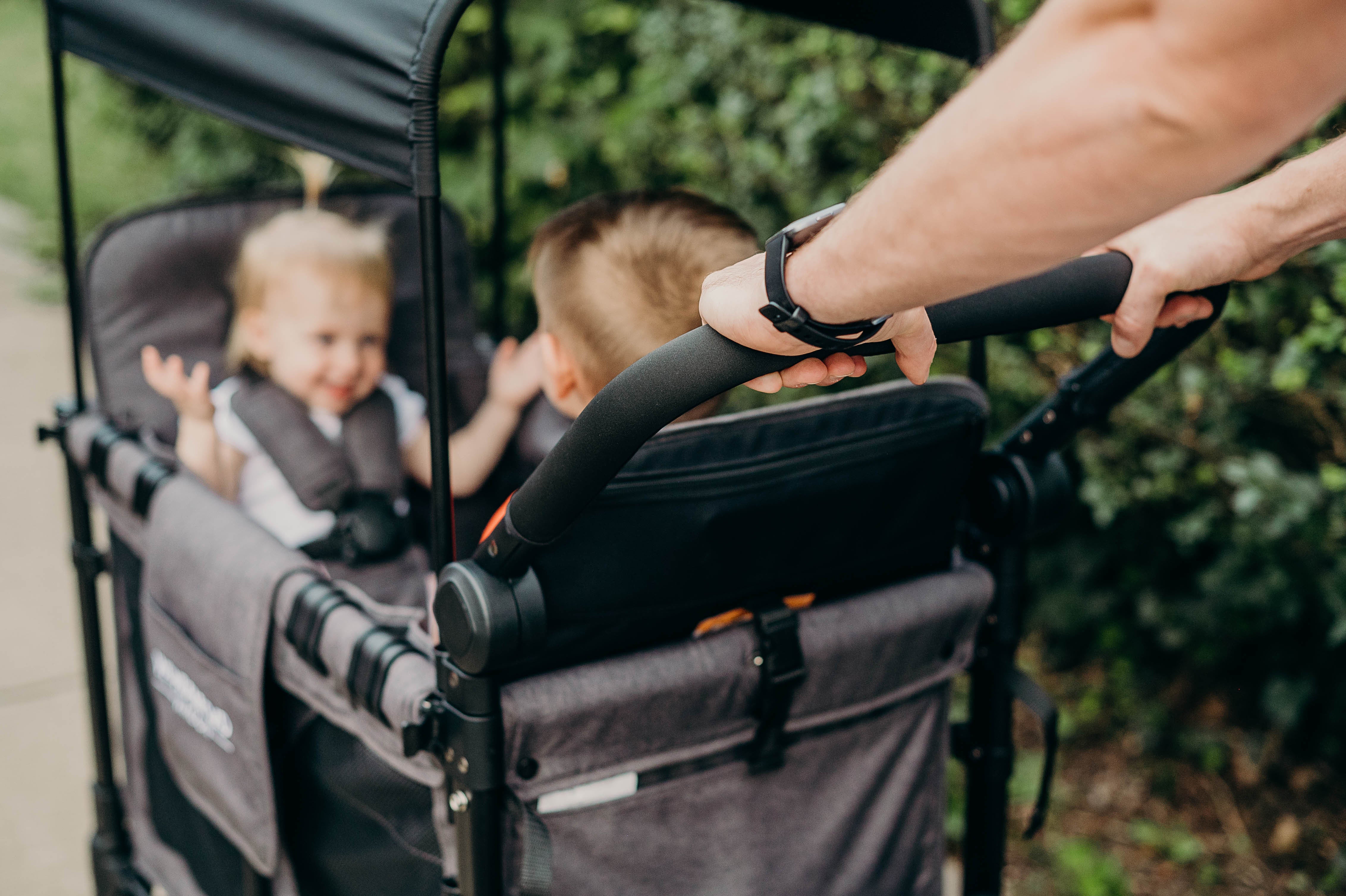 WonderFold W2 Elite Stroller Wagon - Charcoal Grey - Image 12